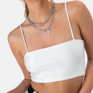 Adika Crop Tank Top White